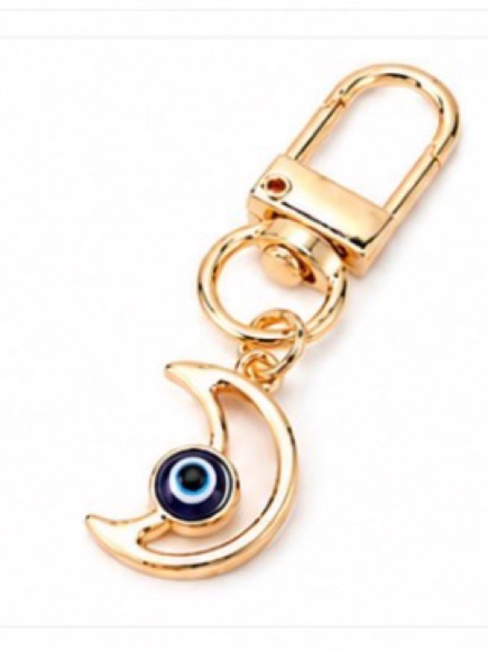 🌈 Mini Gold Evil Eye Moon & Teardrop Keychains - Picture 3 of 3